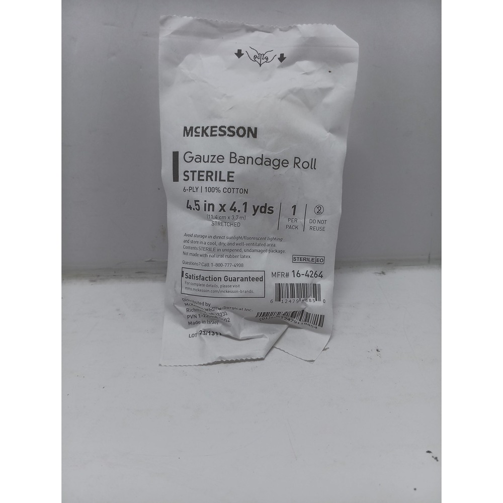 MCKESSON GAUZE BANDAGE ROLL STERILE 4.5 IN x 4.1 yd - LOT OF 6